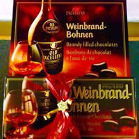 Weinbrand Bohnen brandy-filled imported chocolates